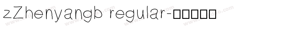 zZhenyangb regular字体转换